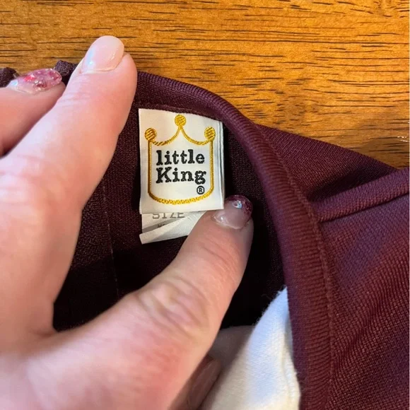 Vintage Little Kings girls MSU maroon white 2 pc cheerleader outfit dress size 7 - Picture 5 of 9